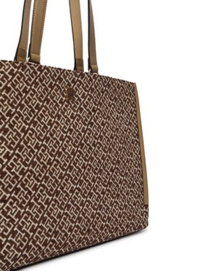 Tommy Hilfiger Torebka Th Jacquard Tote AW0AW19009 Brązowy