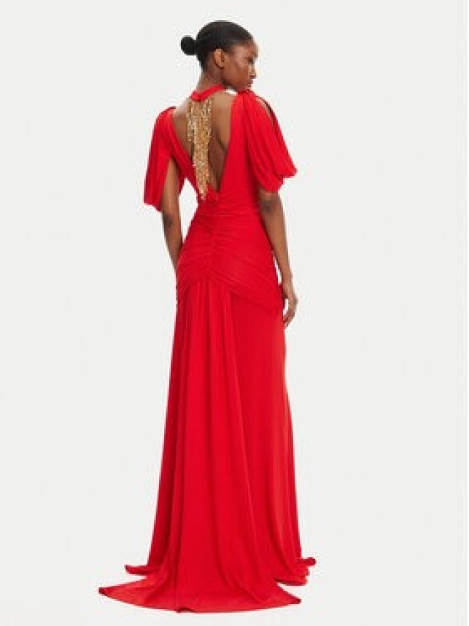 Babylon Sukienka wieczorowa S00876 Czerwony Slim Fit