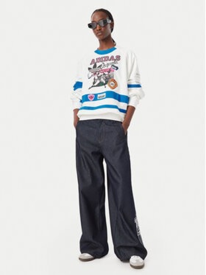 adidas Bluza Archive Sweater Baseball KS9209 Biały Regular Fit