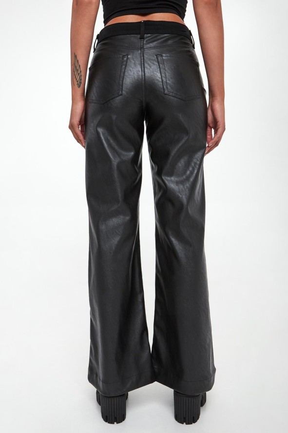 Spodnie damskie z ekoskóry LIU JO