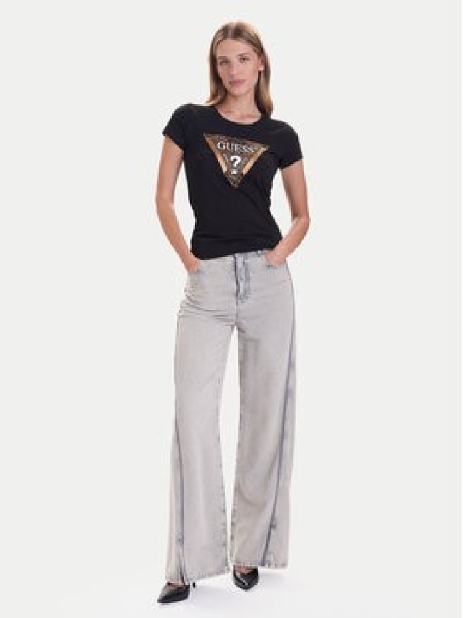 Guess T-Shirt W5BI28 J1314 Czarny Slim Fit