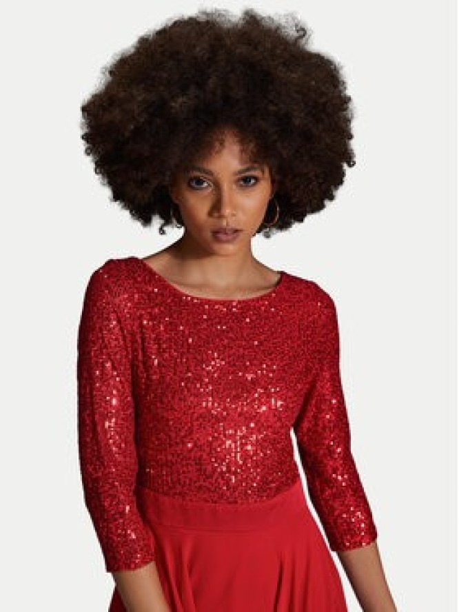 Swing Sukienka koktajlowa 5AH21600 Czerwony Regular Fit