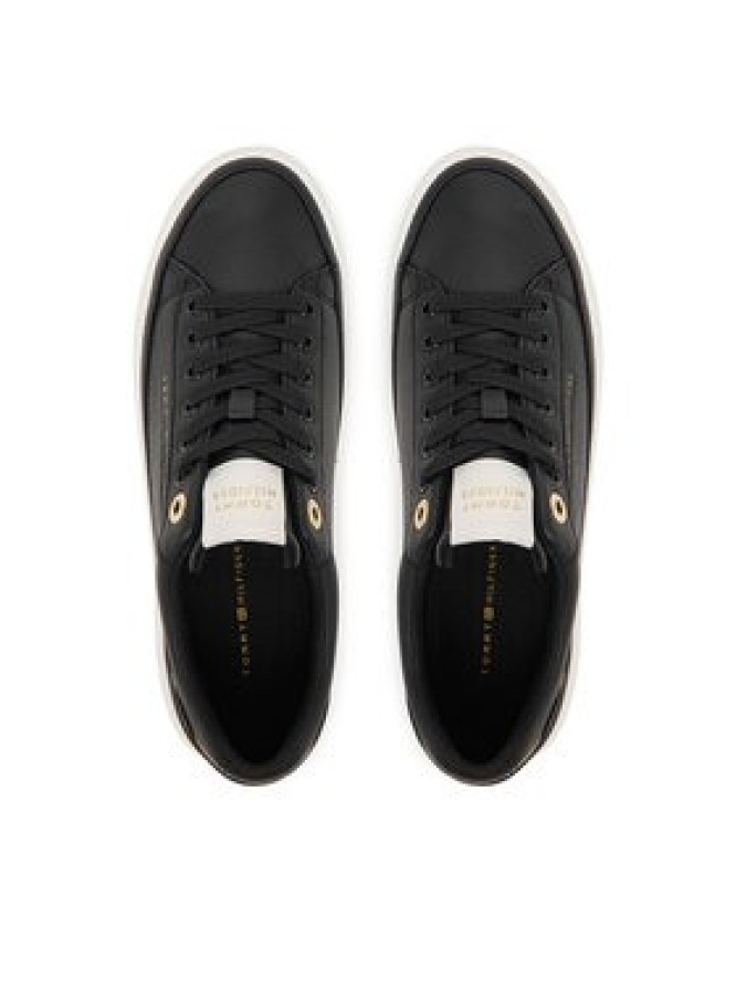 Tommy Hilfiger Sneakersy Th Foxing Platform Leather FW0FW09018 Czarny