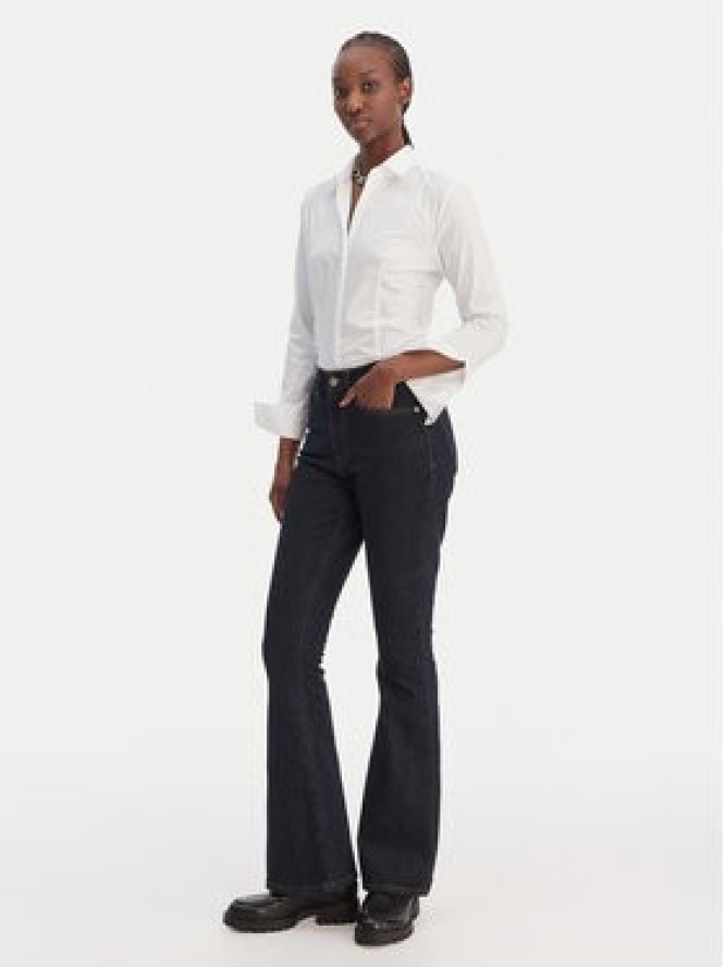 HUGO Jeansy Geflare_3 50553195 Granatowy Flare Fit