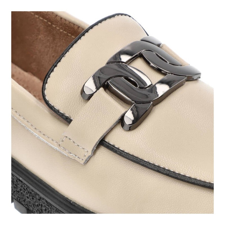 Beżowe Półbuty Filippo Wygodne Obuwie Damskie