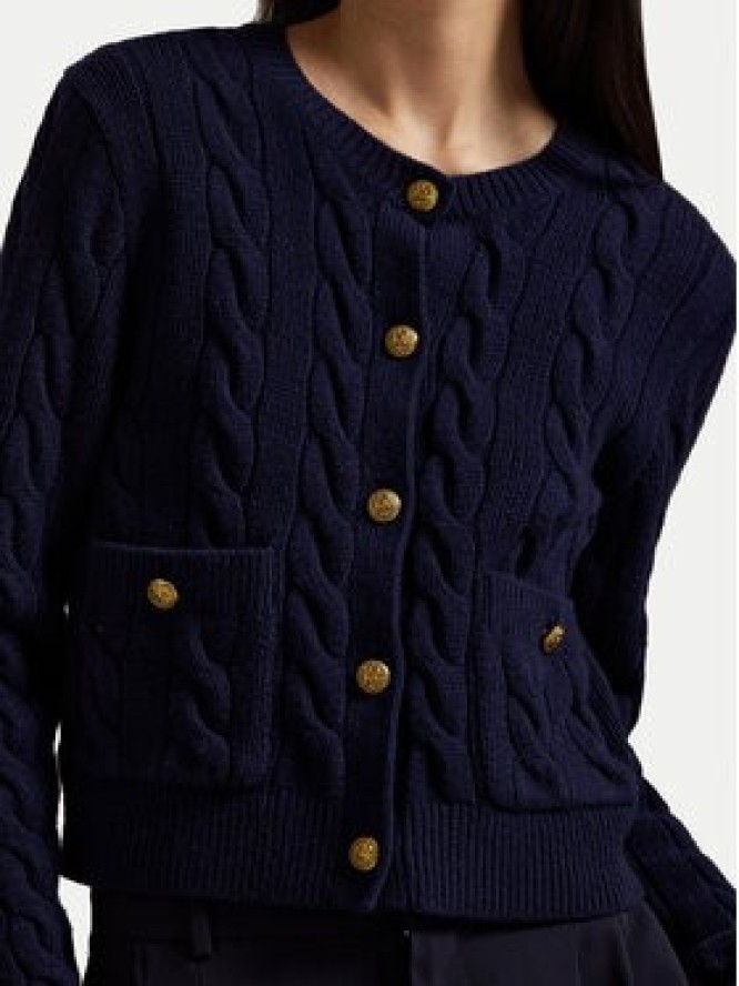 Polo Ralph Lauren Kardigan 211978312501 Granatowy Regular Fit