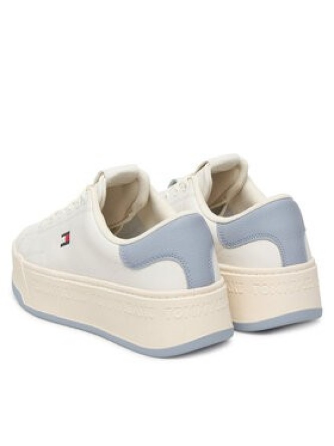 Tommy Hilfiger Sneakersy Tjw Script Cupsole Flatform EN0EN02961 Écru