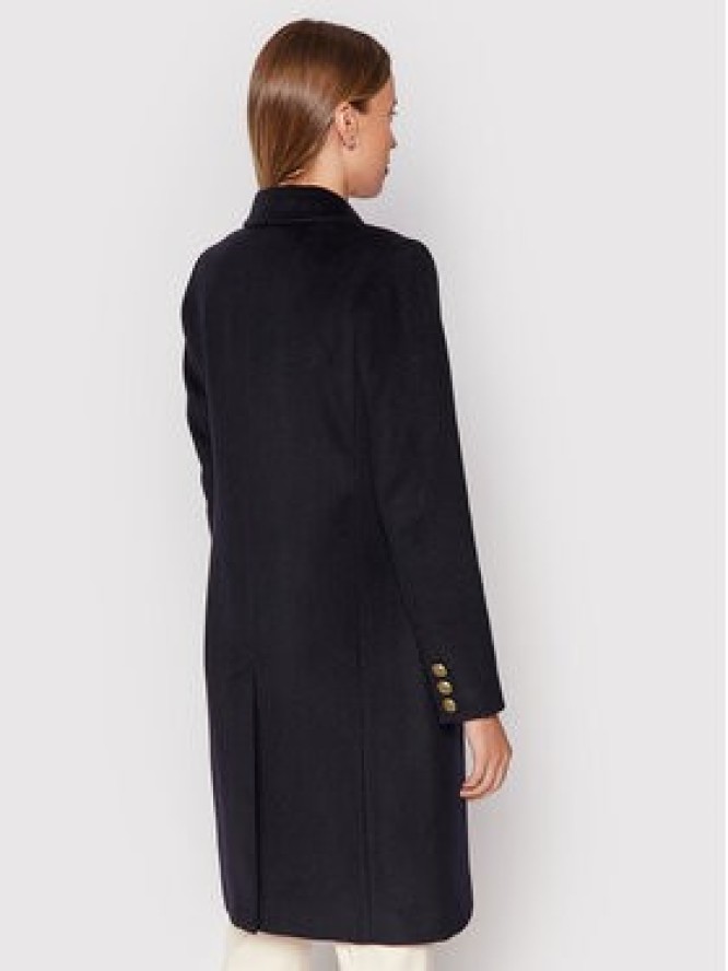 Lauren Ralph Lauren Płaszcz wełniany Sb Crest Patrch Wl Ct 297853841001 Granatowy Regular Fit