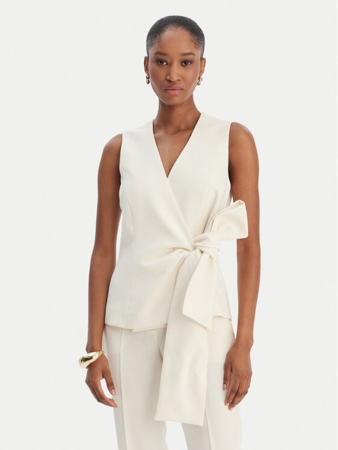 Marella Kamizelka garniturowa Lirica 2613161043 Écru Regular Fit