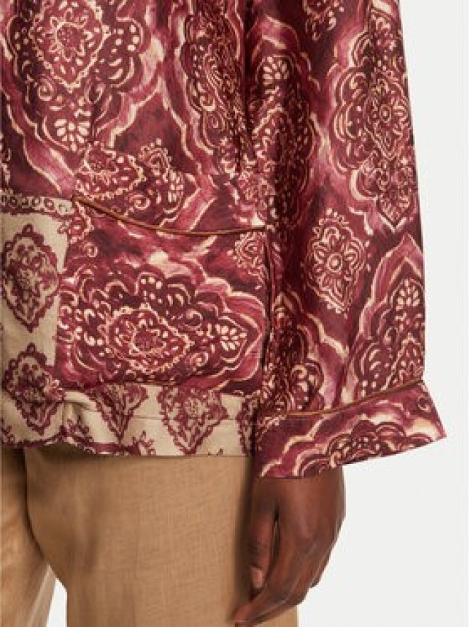 ViCOLO Koszula TD0378 Bordowy Relaxed Fit