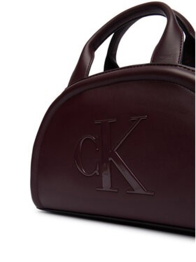 Calvin Klein Torebka Bold Ck Dome Crossbody LV04F3895G Bordowy