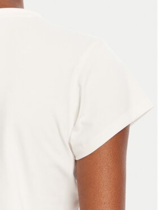 HUGO T-Shirt Rhinestone 50551404 Écru Slim Fit