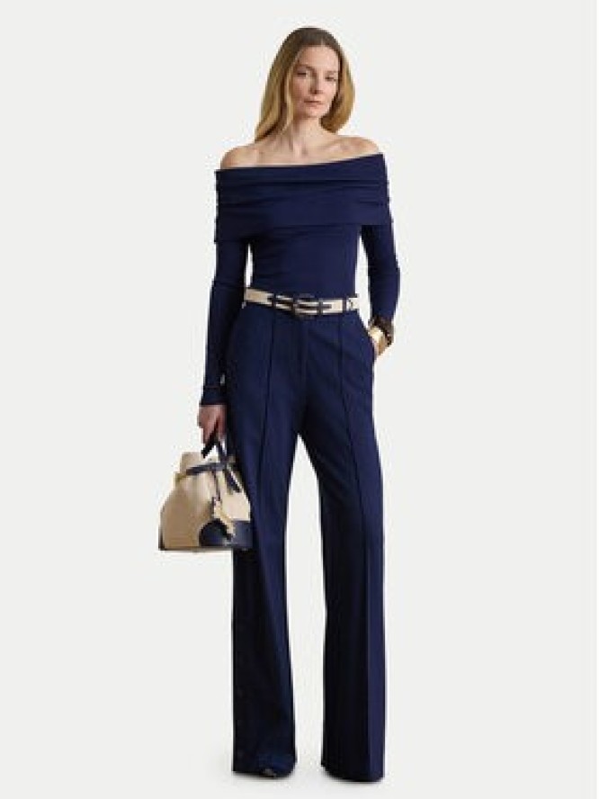 LAUREN RALPH LAUREN Spodnie materiałowe 200P09084001 Granatowy Wide Leg