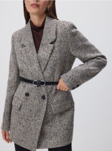 Kurtka z dodatkiem wełny - wielobarwny