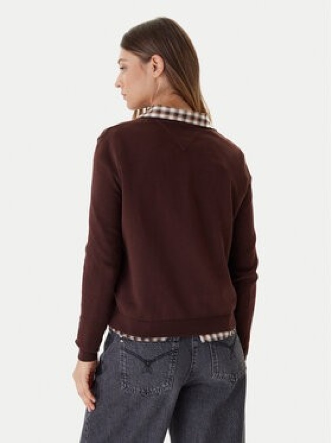 Tommy Jeans Sweter Essential DW0DW19888 Brązowy Regular Fit