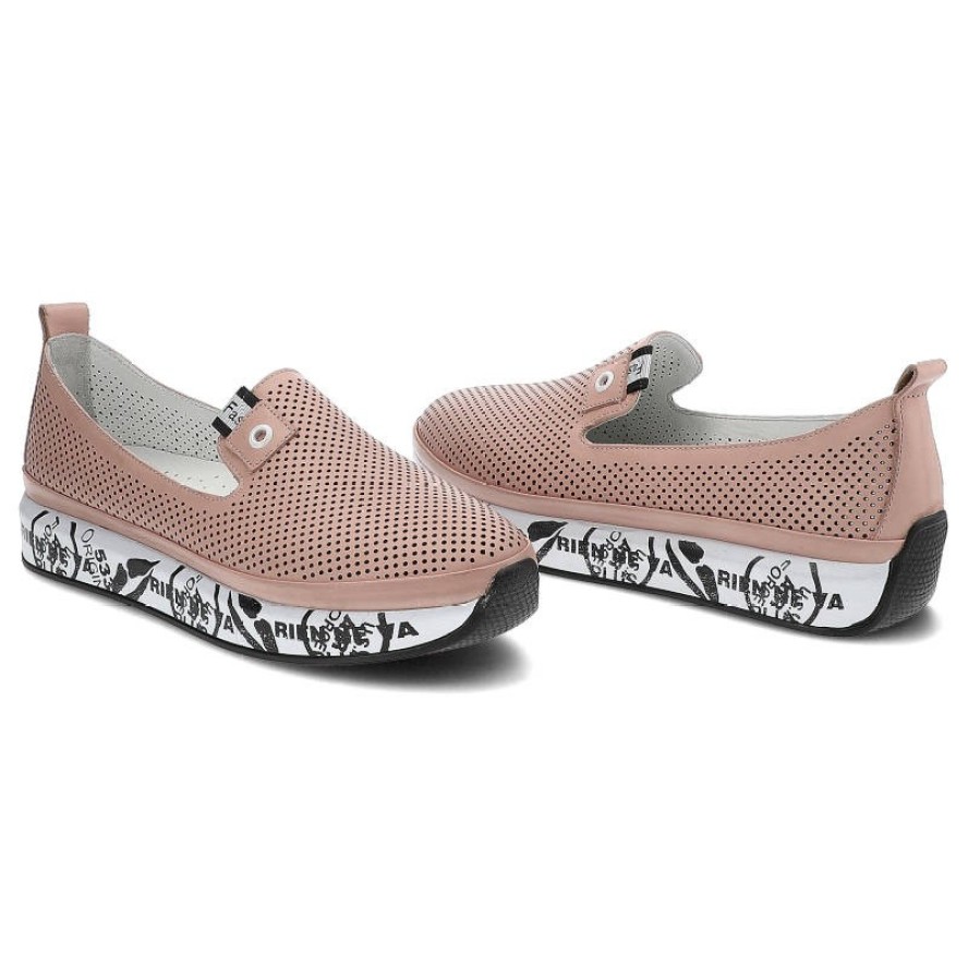 Różowe Półbuty Ravini Modne Buty Damskie