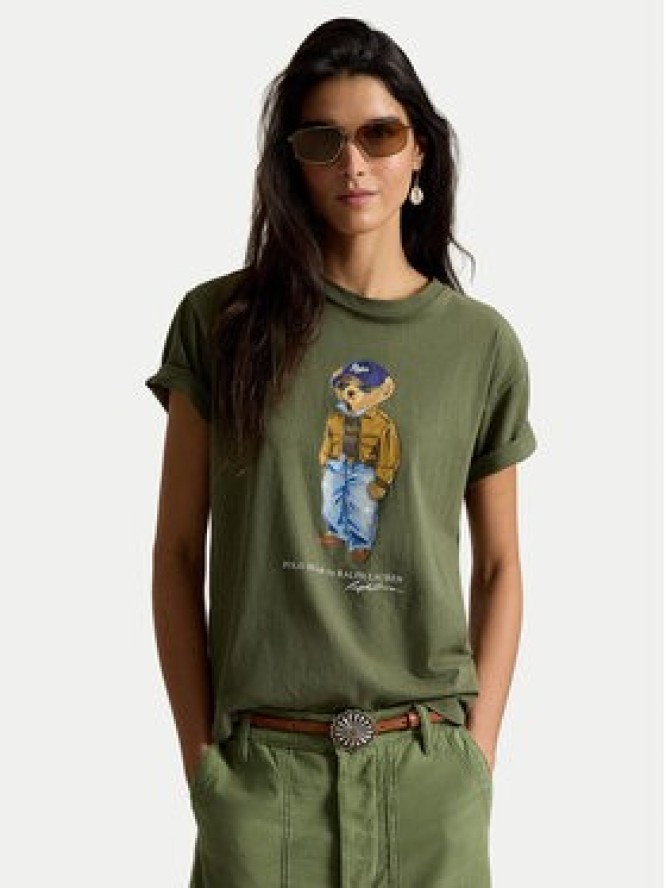 Polo Ralph Lauren T-Shirt 211B17806001 Zielony ciemny Regular Fit