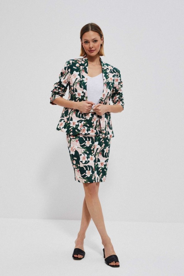 Marynarka z roślinnym printem