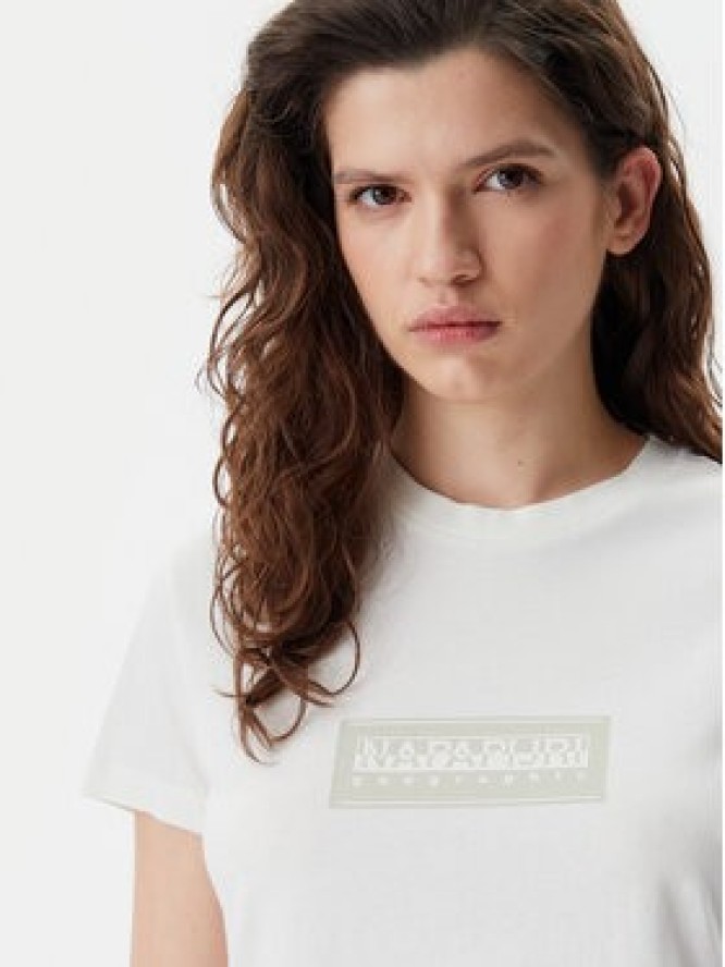 Napapijri T-Shirt NP0A4IP1 Biały Regular Fit