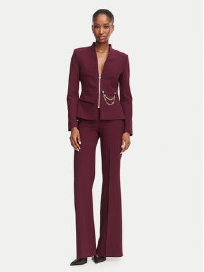 Rinascimento Spodnie palazzo CFC0130141003 Bordowy Wide Leg