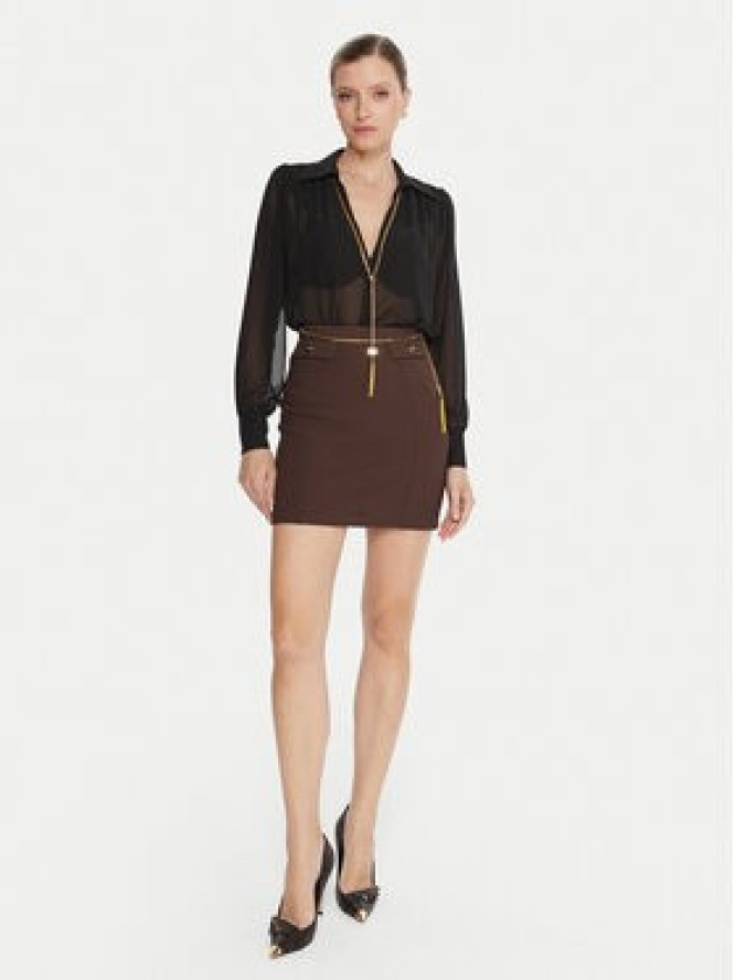 Elisabetta Franchi Spódnica mini GO-148-57E2-V380 Brązowy Slim Fit