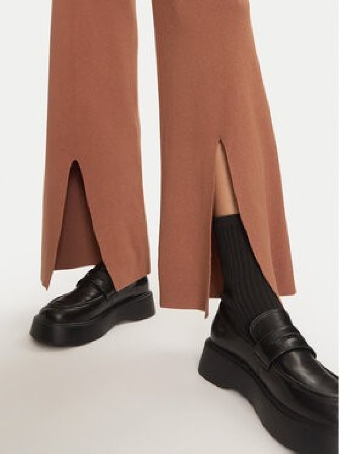 Fracomina Spodnie dzianinowe FJ24WV3004K42001 Brązowy Wide Leg