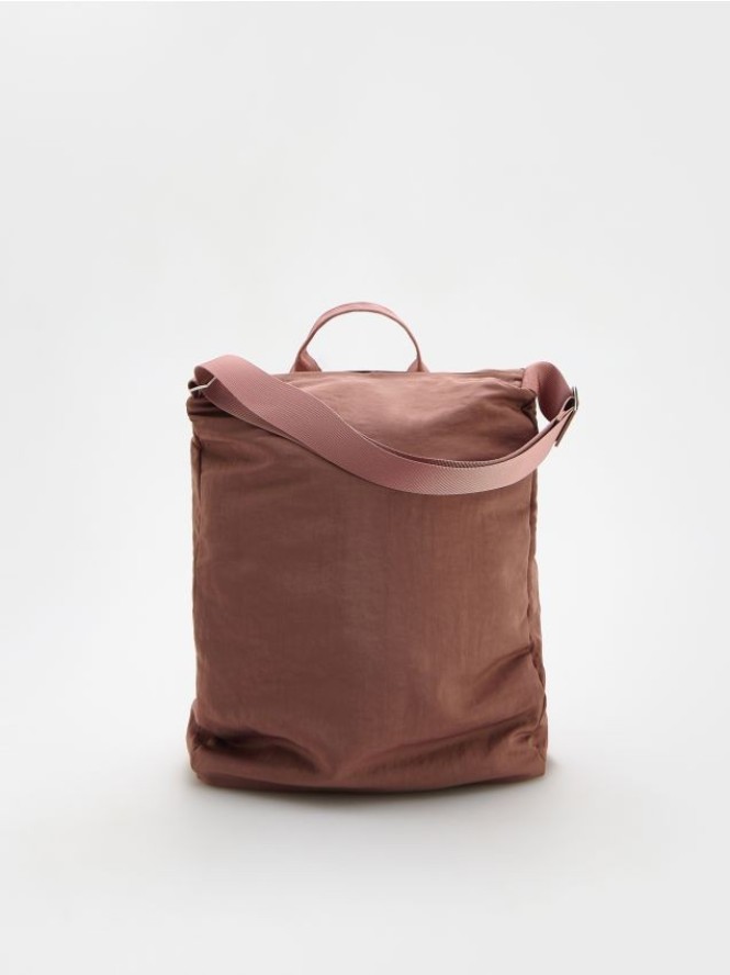 Plecak z uchwytem - brudny róż