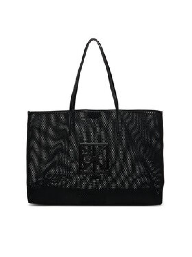 Calvin Klein Torebka Emblem Mesh Xl Tote LV04F3422G Czarny