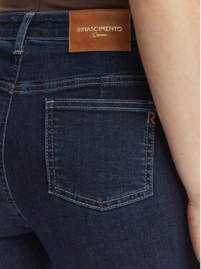 Rinascimento Jeansy CFC0127397003 Granatowy Flare Fit