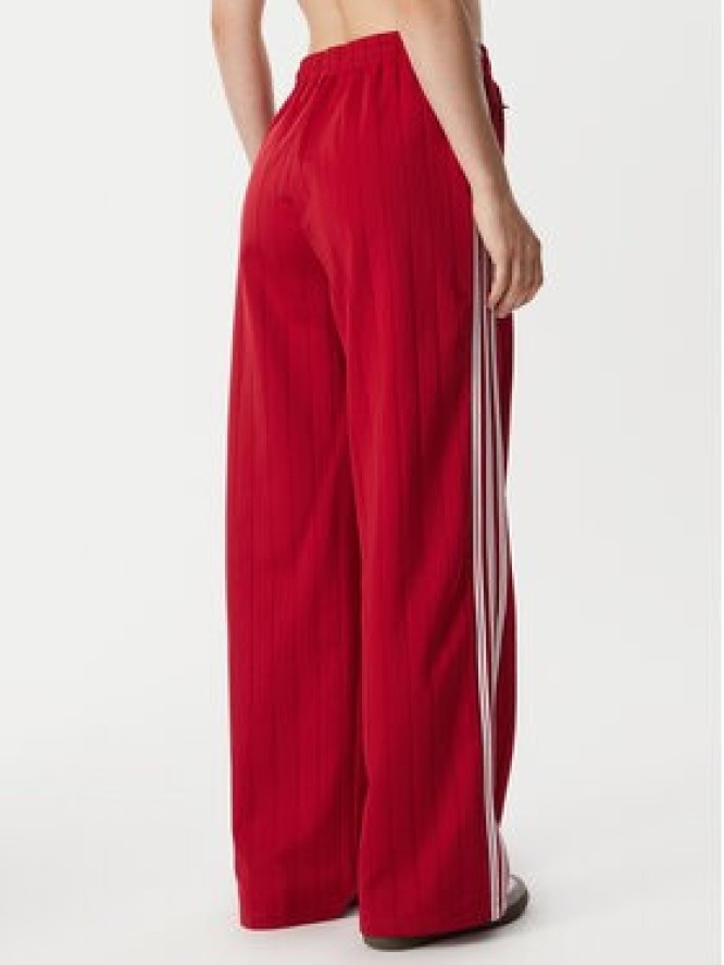 adidas Spodnie dresowe Pinstripe Firebird Loose Trackpant KS9977 Czerwony Wide Leg