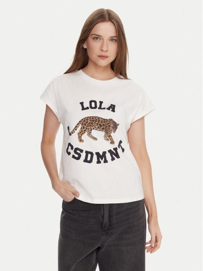 LOLA CASADEMUNT T-Shirt LF2515001 Biały Regular Fit