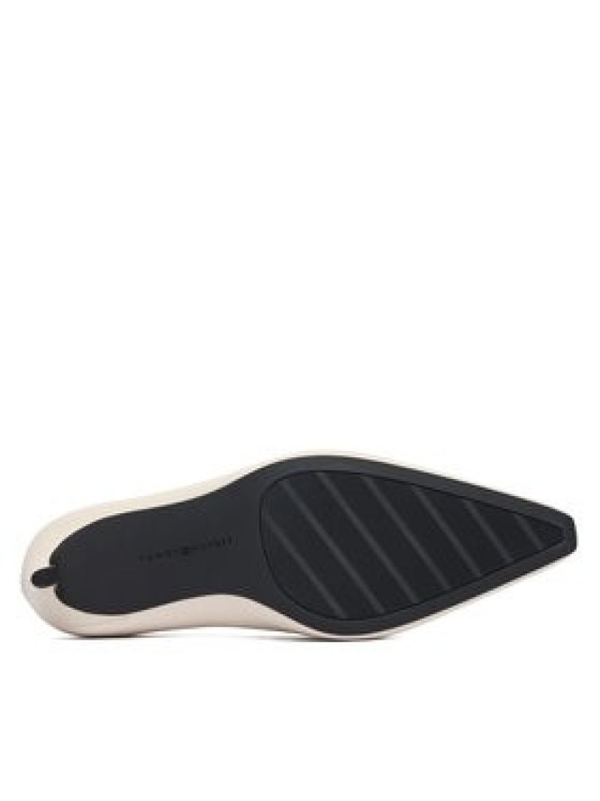 Tommy Hilfiger Czółenka Th Logo Lth Pump Slanted Hl FW0FW09008 Écru