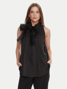 LOLA CASADEMUNT Bluzka LF2515016 Czarny Regular Fit