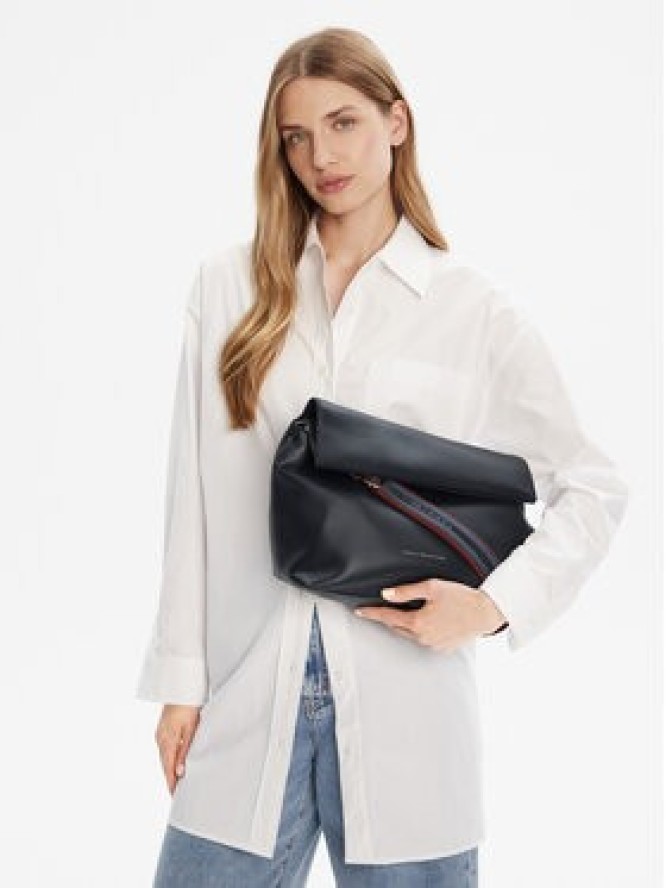Tommy Hilfiger Torebka Th Logotape Med Crossover AW0AW17692 Granatowy