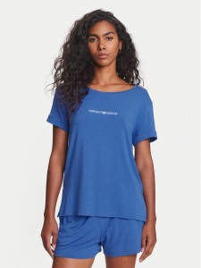 Emporio Armani T-Shirt EW000780 AF12192 UA012 Niebieski Regular Fit