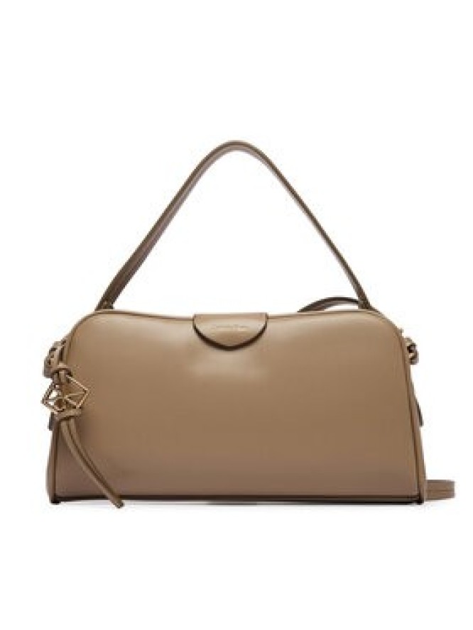 Calvin Klein Torebka Emblem Trio Top Handle Camera Ba LV04F3370G Beżowy