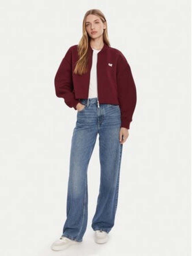 Calvin Klein Jeans Kurtka bomber LV047C524G Bordowy Oversize