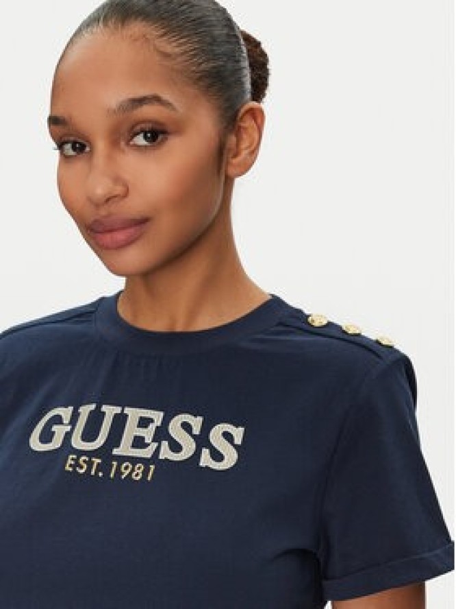 Guess T-Shirt W5GI15 K8FQ4 Granatowy Regular Fit