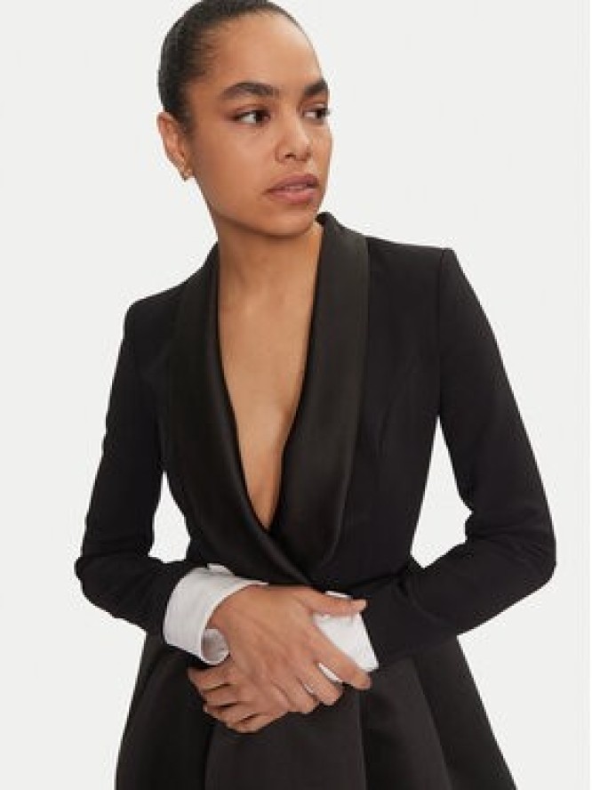 Elisabetta Franchi Sukienka koktajlowa AB-710-47E2-V560 Czarny Regular Fit