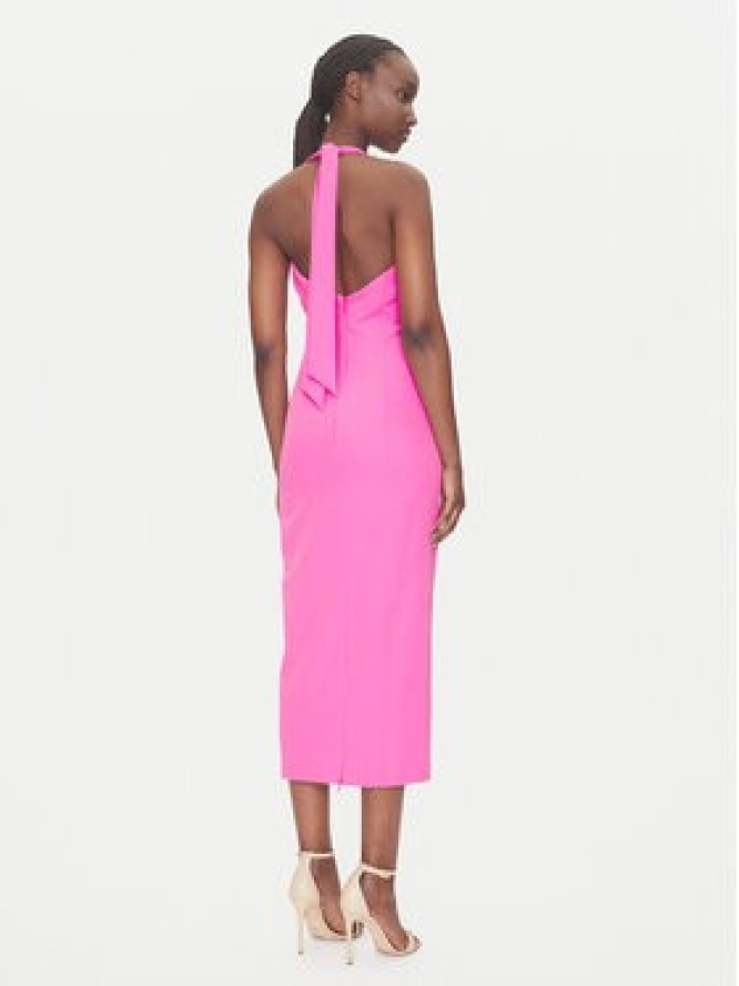 ACCESS FASHION Sukienka elegancka 53-3403 Różowy Regular Fit