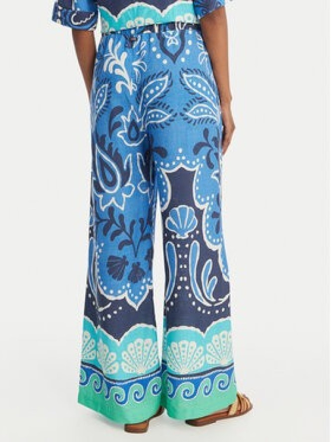 Banana Moon Spodnie materiałowe Alcaniz Cleariv MYY56 Błękitny Regular Fit