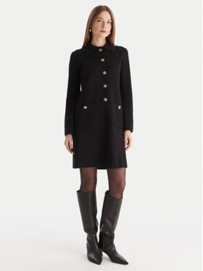 Luisa Spagnoli Sukienka dzianinowa Magilla 100109 Czarny Regular Fit