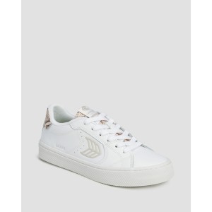 Sneakersy skórzane Cariuma Salvas White Leather Snake Skin