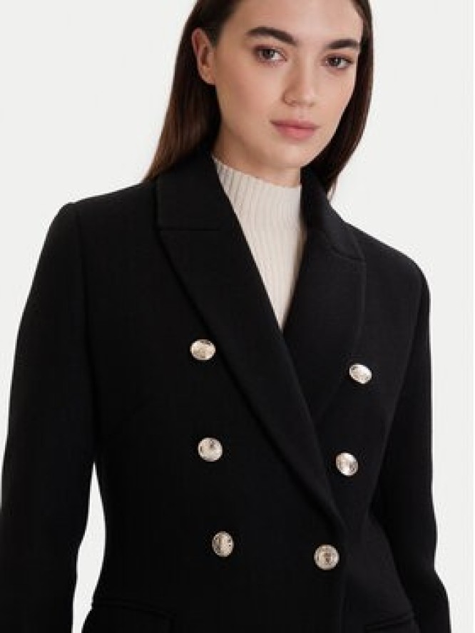 Morgan Płaszcz wełniany 252-GATIM.F Czarny Regular Fit