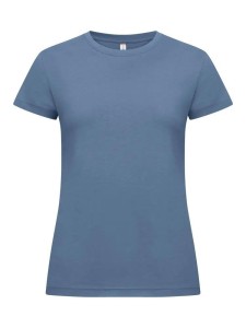 clique New Classic-T Women T-shirt z bawełny, współczesny krój – Steel Blue