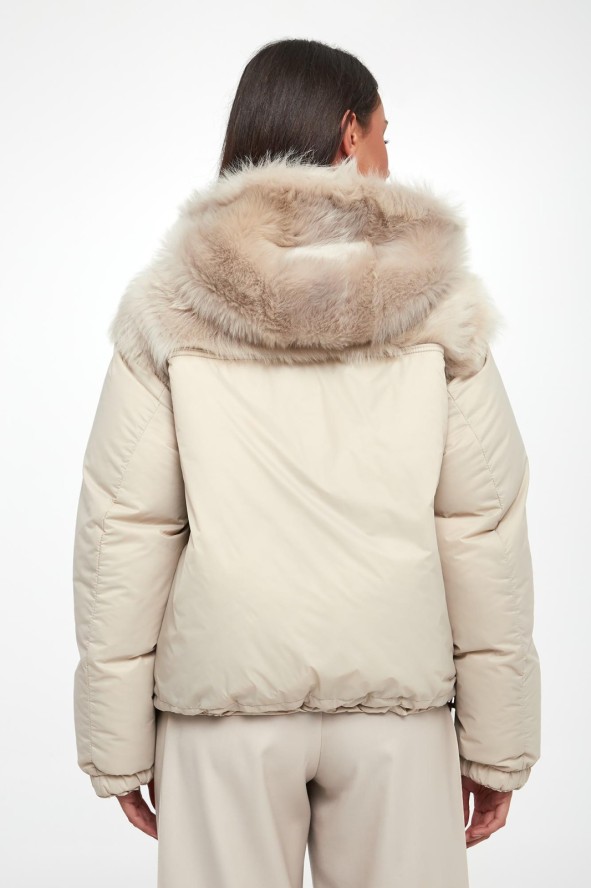 Kurtka damska dwustronna z futrem PESERICO