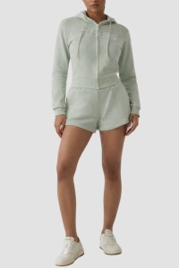 GUESS Zielona damska bluza z cyrkoniami Primula, Rozmiar S