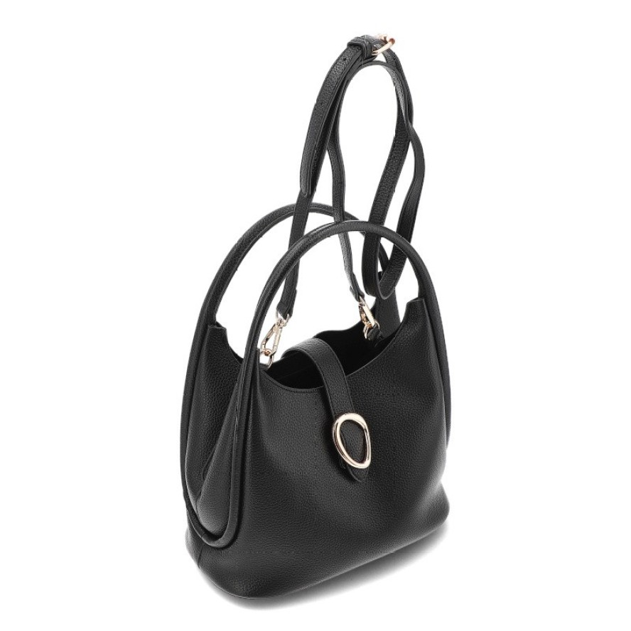 Czarna Torebka Big Star Elegancki Kuferek Damski