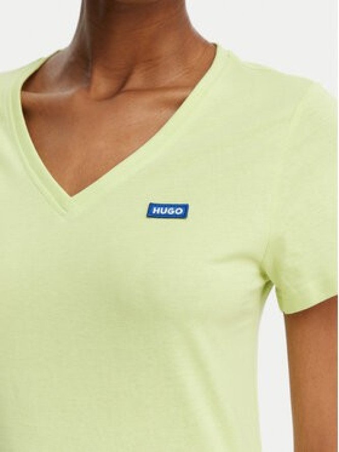 HUGO T-Shirt Classic 50513667 Zielony jasny Slim Fit