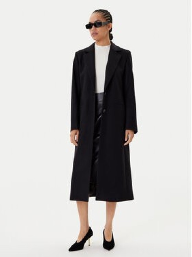 HUGO Płaszcz wełniany Mojeni 50547691 Czarny Regular Fit